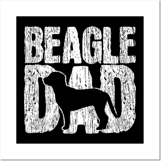 Beagle Dad Fathers Day Wall Art by Autumn Watercolor